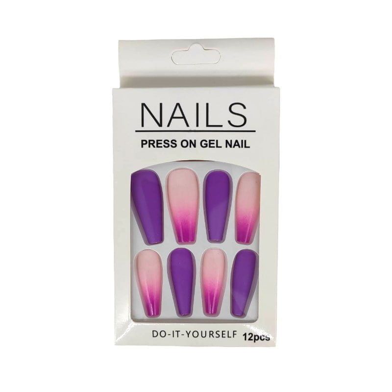 Αυτοκόλλητα νύχια σε διάφορα σχέδια 12 τμχ - Press-on fake nails - Image 6