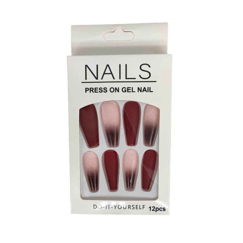 Αυτοκόλλητα νύχια σε διάφορα σχέδια 12 τμχ - Press-on fake nails - Image 7