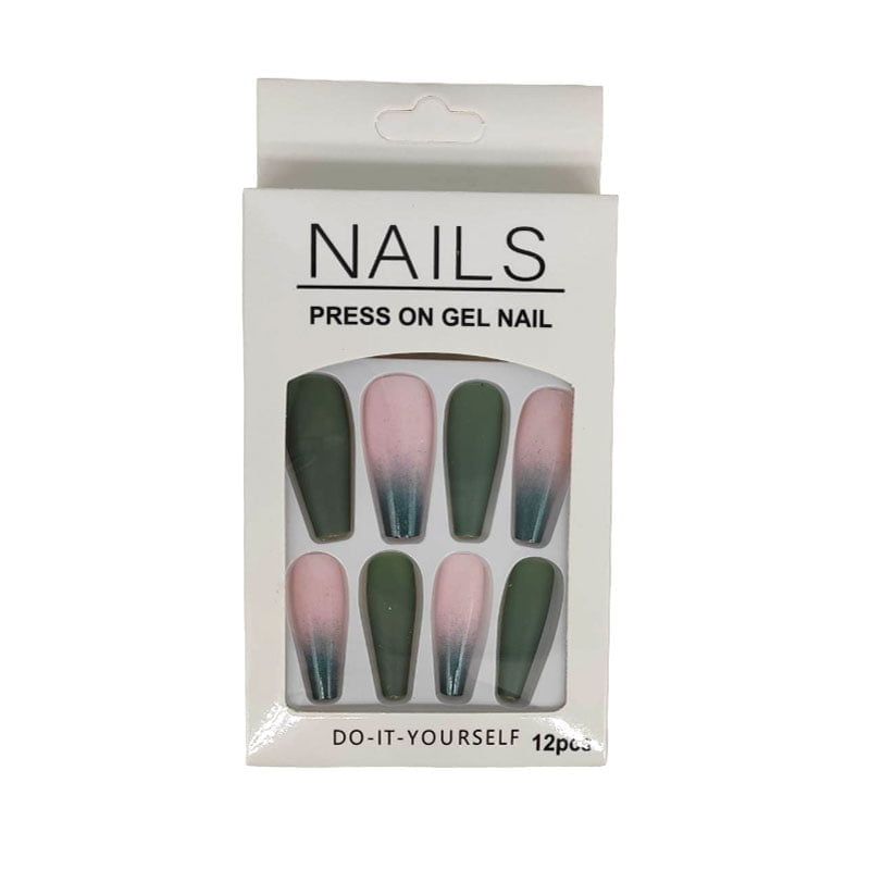 Αυτοκόλλητα νύχια σε διάφορα σχέδια 12 τμχ - Press-on fake nails - Image 8