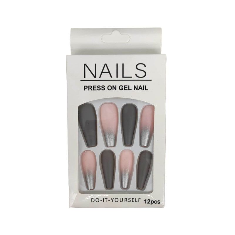 Αυτοκόλλητα νύχια σε διάφορα σχέδια 12 τμχ - Press-on fake nails - Image 10