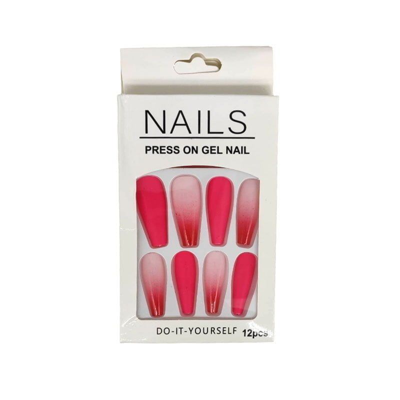 Αυτοκόλλητα νύχια σε διάφορα σχέδια 12 τμχ - Press-on fake nails - Image 11