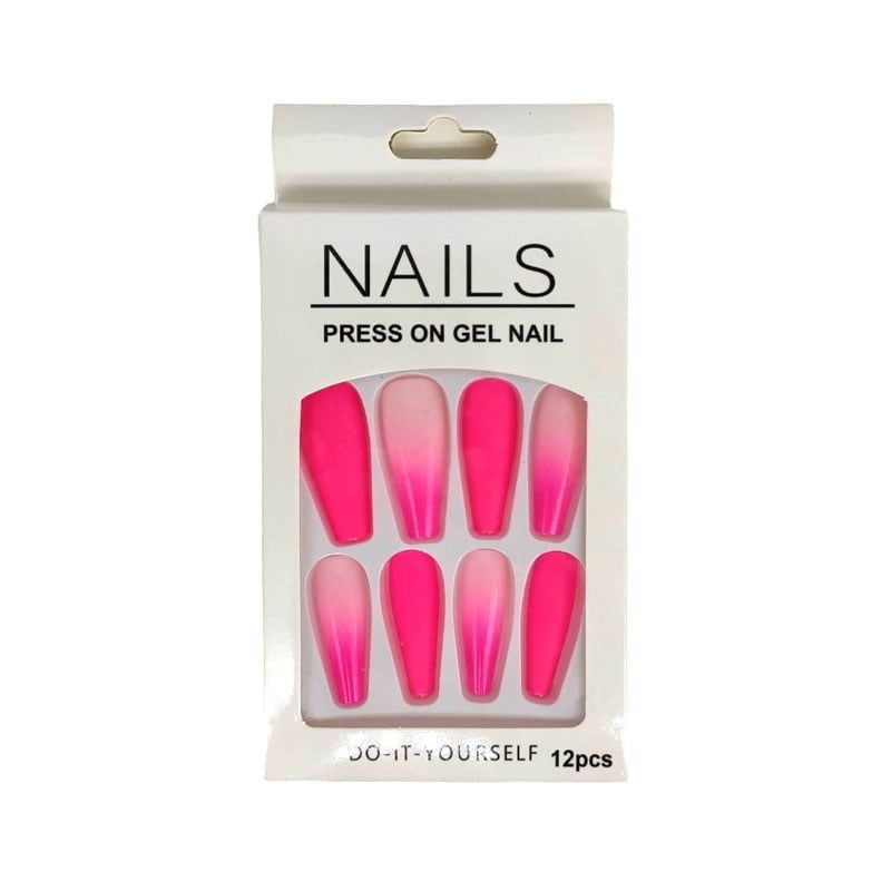 Αυτοκόλλητα νύχια σε διάφορα σχέδια 12 τμχ - Press-on fake nails - Image 2