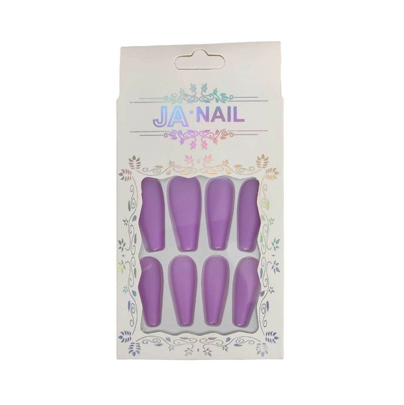 Αυτοκόλλητα νύχια σε διάφορα σχέδια 12 τμχ - Press-on fake nails - Image 4