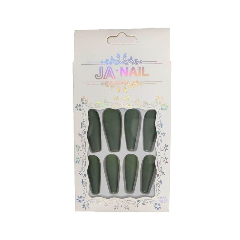 Αυτοκόλλητα νύχια σε διάφορα σχέδια 12 τμχ - Press-on fake nails - Image 8