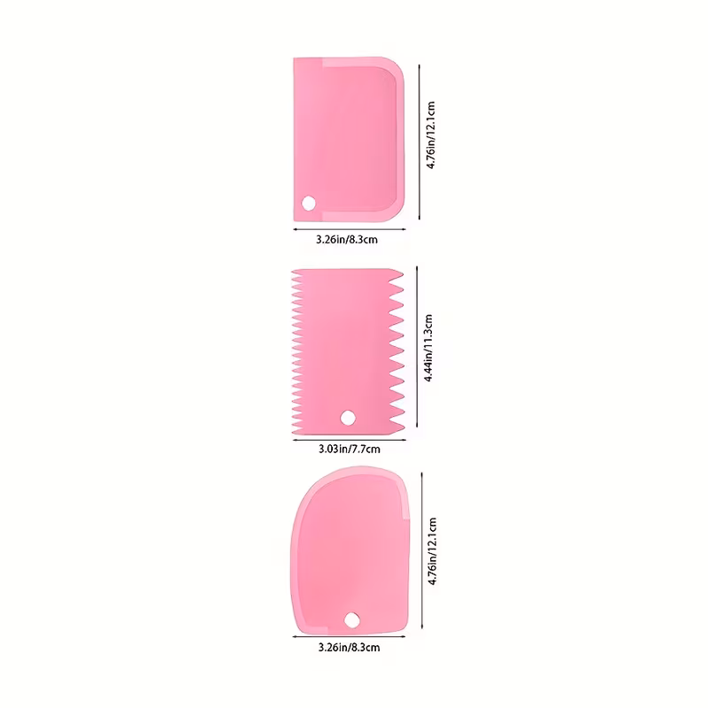 Σετ 3 Ανθεκτικών Σπάτουλων Τούρτας με Σχέδιο Άγκιστρου για Εύκολη Αποθήκευση, Ιδανικές για Διαχωρισμό, Μεταφορά και Λείανση Κρέμας, Τέλειες για Γλυκά, Επιδόρπια, Γλάστρα, Μπαταρίες, Ψωμί και Έργα Ζύμης. Ένα Ευέλικτο Εργαλείο Ψησίματος για την Κουζίνα