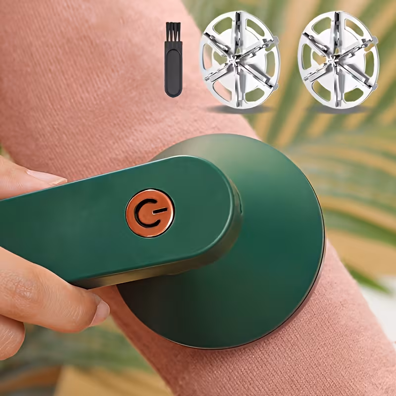 Αποτριχωτής Υφασμάτων, Φορητός Αποτριχωτής με Φόρτιση USB: Πολύπλευρος Αποτριχωτής για Ρούχα, Μάλλινες Ενδύσεις και Αφαίρεση Τριχών από Ενδύματα, με Αντικαταστάσιμες Λεπίδες