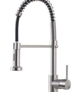 HOD-INX-50CM-GR Σπαστή Μπαταρία Κουζίνας Πάγκου με Σπιράλ Inox Ασημί