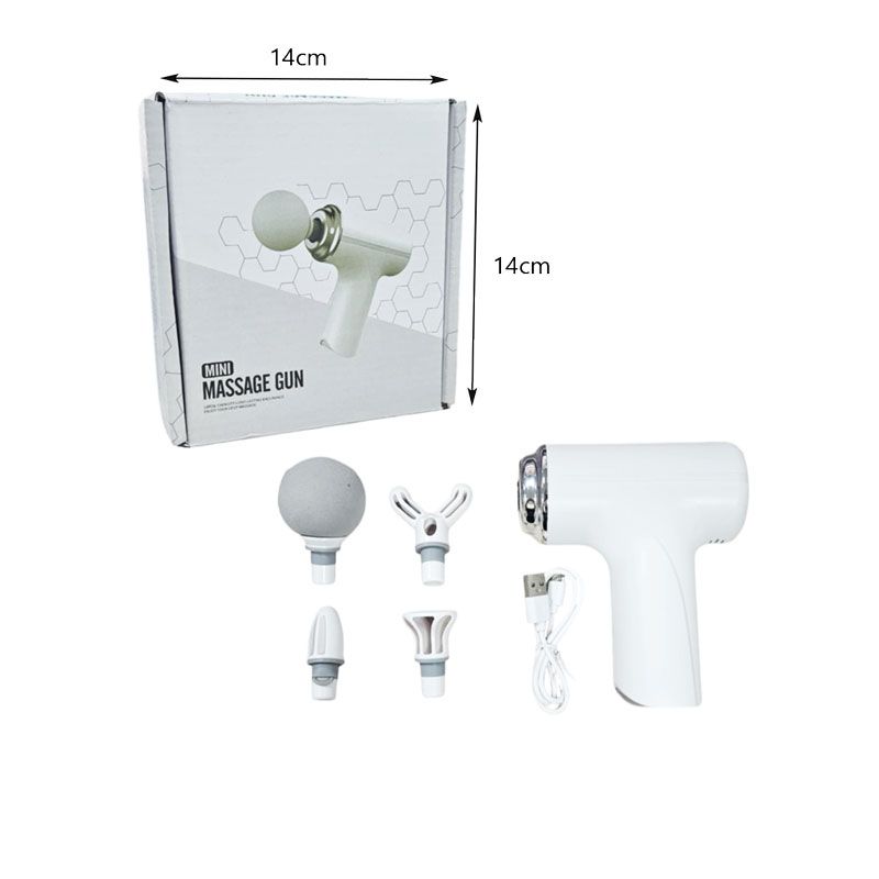 Χαλάρωσε και ανακούφισε τους μυς σου οποιαδήποτε στιγμή με το Mini Massage Gun, την ιδανική λύση για μασάζ στο σπίτι, στο γραφείο ή μετά την προπόνηση. Διαθέτει 4 εναλλάξιμες κεφαλές για στοχευμένο μασάζ σε διαφορετικά σημεία του σώματος, προσφέροντας άμεση ανακούφιση από πιασίματα, ένταση και κόπωση. Ο εργονομικός σχεδιασμός και το φορητό μέγεθος το καθιστούν ιδανικό για μεταφορά παντού. Περιλαμβάνει καλώδιο USB για εύκολη φόρτιση. Περιλαμβάνει: 1 μασάζ gun 4 διαφορετικές κεφαλές Καλώδιο φόρτισης USB Συσκευασία 14 x 14 cm Ιδανικό για: πλάτη, αυχένα, πόδια, γάμπες, και σημεία έντασης.