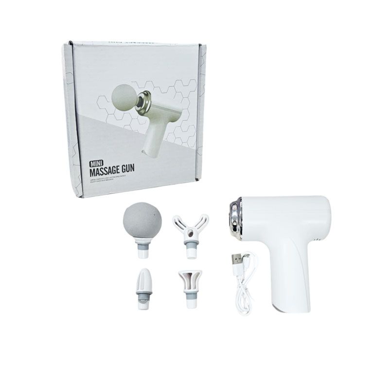 Χαλάρωσε και ανακούφισε τους μυς σου οποιαδήποτε στιγμή με το Mini Massage Gun, την ιδανική λύση για μασάζ στο σπίτι, στο γραφείο ή μετά την προπόνηση. Διαθέτει 4 εναλλάξιμες κεφαλές για στοχευμένο μασάζ σε διαφορετικά σημεία του σώματος, προσφέροντας άμεση ανακούφιση από πιασίματα, ένταση και κόπωση. Ο εργονομικός σχεδιασμός και το φορητό μέγεθος το καθιστούν ιδανικό για μεταφορά παντού. Περιλαμβάνει καλώδιο USB για εύκολη φόρτιση. Περιλαμβάνει: 1 μασάζ gun 4 διαφορετικές κεφαλές Καλώδιο φόρτισης USB Συσκευασία 14 x 14 cm Ιδανικό για: πλάτη, αυχένα, πόδια, γάμπες, και σημεία έντασης.