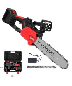 Bisutime Επαναφορτιζόμενο ηλεκτρικό πριόνι χειρός 68V 1200W- Αλυσοπρίονο – Chainsaw 21V Βαλιτσάκι Μεταφοράς Μπαταρία 68V Φορτιστή μπαταρίας