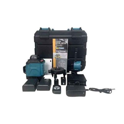 Αυξημένη Φωτεινότητα: Οι ευδιάκριτες γραμμές επιτρέπουν μεγαλύτερη ακρίβεια στην εργασία σας.Μεγάλη Αυτονομία: Δύο επαναφορτιζόμενες μπαταρίες λιθίου 2000mAh παρέχουν έως και 200 ώρες λειτουργίας.
Εμβέλεια Λειτουργίας: Έως 30m χωρίς δέκτη και 50m με τον επιπλέον δέκτη laser.
Ακρίβεια: Απόκλιση 0001° και αυτόματη ισοπέδωση.
Γραμμές 360°: 16 γραμμές που εξασφαλίζουν πλήρη κάλυψη του χώρου εργασίας.
Τεχνικά Χαρακτηριστικά:

Προβολή λέιζερ: 2H (360°) / 2V (360°)
Εύρος εργασίας: με δέκτη 70m / χωρίς δέκτη 40m
Ακρίβεια: ± 0,3 mm/m
Εύρος αυτόματης οριζοντίωσης: ± 4°
Δίοδος λέιζερ: κλάση 2, 515 nm, < 1 mW
Προστασία: IP 54 (από σκόνη και νερό)
Τροφοδοσία: Μπαταρία Li-ion 3,7 V / φορτιστής 5 V
Σπείρωμα τρίποδα: 2 x 1/4″
Θερμοκρασία λειτουργίας: -10°C έως +50°C
Διαστάσεις συσκευασίας: 32 x 25 x 14 cm

Βάρος συσκευασίας: 1,978 kgs
