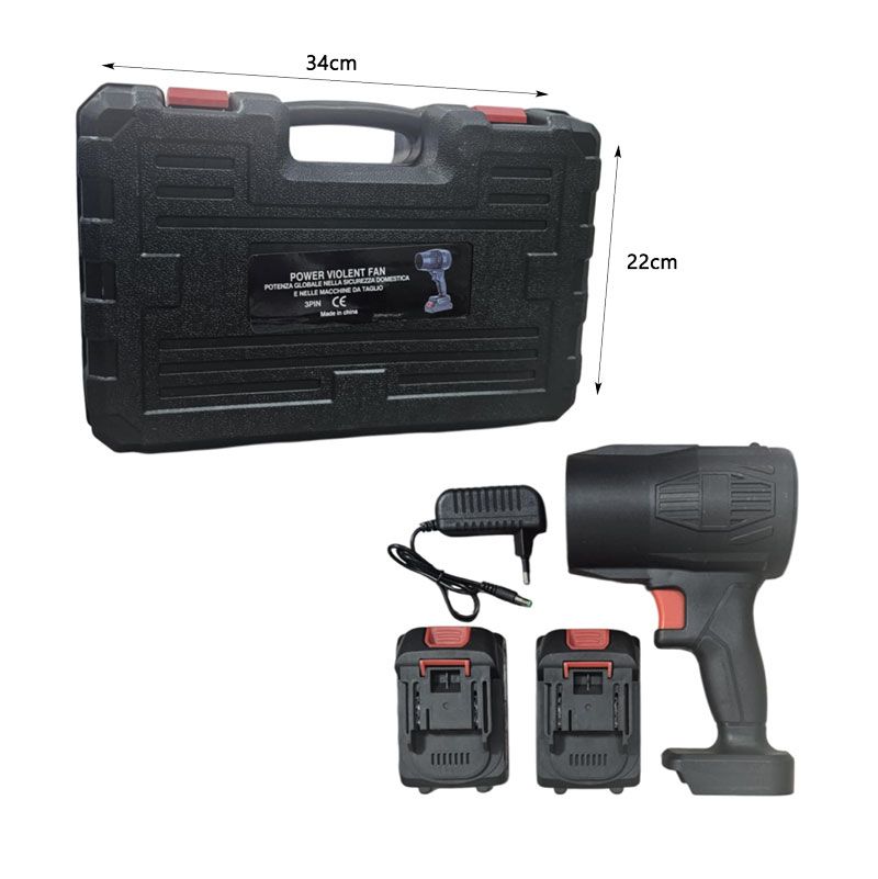 Φυσητήρας χειρός 21V με 2 Μπαταρίες και Βαλιτσάκι – Power Violent Fan