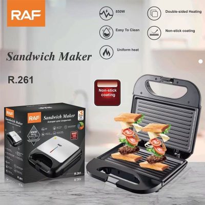 Η τοστιέρα RAF R.261 συνδυάζει ισχύ 850W με αντικολλητικές πλάκες για να ετοιμάζετε γρήγορα και εύκολα τοστ, σνακ και μικρά γεύματα. Ο εργονομικός σχεδιασμός και η διπλής όψης θέρμανση εξασφαλίζουν ομοιόμορφο ψήσιμο, ενώ η αντικολλητική επίστρωση επιτρέπει εύκολο καθάρισμα.Χαρακτηριστικά:

Ισχύς: 850W

Θέρμανση και από τις δύο πλευρές

Αντικολλητική επίστρωση για εύκολο καθάρισμα

Ομοιόμορφη κατανομή θερμότητας

Εργονομική χειρολαβή με ασφάλεια κλειδώματος

Διαστάσεις πλάκας: 22 x 23 cm

Συμπαγές μέγεθος, εύκολη αποθήκευση

Ιδανική για τοστ, σνακ και γρήγορα γεύματα