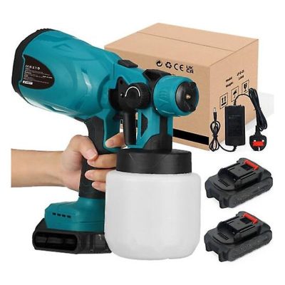 Ονομαστική τάση: 21VΟνομαστική ισχύς: 210 W Ισχύς φορτίου: 800W Απόσταση Ψεκασμού: 200-500cm Ονομαστική ταχύτητα: 38000 rpm Πλάτος: 200-300mm Ροή αέρα: 160 1/λεπτό Ροή βαφής: 500-800ml/min Χωρητικότητα δοχείου: 800ml