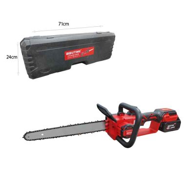 Ισχυρό και πρακτικό αλυσοπρίονο μπαταρίας με λάμα 30cm (12″), ιδανικό για κοπή ξύλων, κλαδιών και μικρών κορμών. Διαθέτει δύο μπαταρίες 68V για μεγαλύτερη αυτονομία και ταχύτητα αλυσίδας 12m/s για αποτελεσματική εργασία. Συνοδεύεται από ανθεκτική βαλίτσα μεταφοράς 71x24cm για εύκολη αποθήκευση και μεταφορά.
