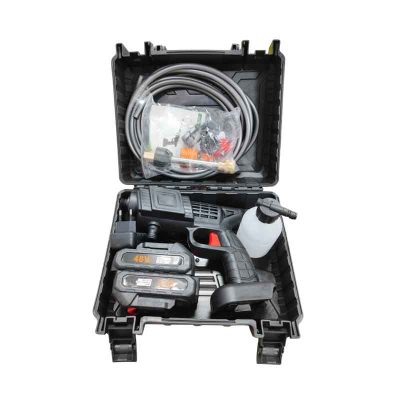 Πλήρες σετ φορητού πλυστικού υψηλής πίεσης 48V, ιδανικό για πλύσιμο αυτοκινήτου, μηχανής, ποδηλάτου, μπαλκονιού ή εργαλείων. Λειτουργεί με μπαταρία λιθίου για πλήρη φορητότητα και ευκολία στη χρήση χωρίς καλώδια. Παρέχεται σε πρακτική βαλίτσα μεταφοράς με όλα τα απαραίτητα εξαρτήματα.Τάση: 48V
Περιλαμβάνονται 2 μπαταρίες + φορτιστής
Πιστόλι ψεκασμού με εργονομική λαβή
Μπουκάλι σαπουνιού, λάστιχο, ακροφύσια & σύνδεσμοι
Διαστάσεις βαλίτσας: 27 × 22 cm