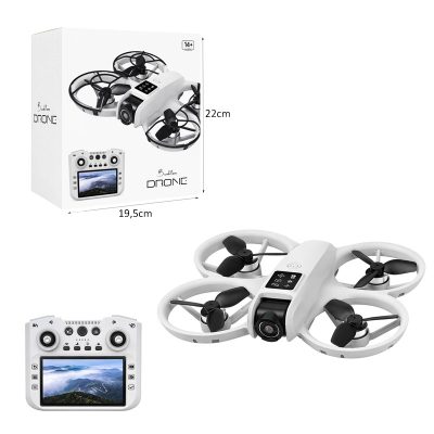 Σύγχρονο drone εξοπλισμένο με κάμερα και τηλεχειριστήριο, ιδανικό για εντυπωσιακές εναέριες λήψεις και διασκεδαστικές πτήσεις. Ο εργονομικός σχεδιασμός του και οι προστατευτικοί δακτύλιοι στις έλικες προσφέρουν αυξημένη ασφάλεια και σταθερότητα κατά τη χρήση.Διαθέτει εύκολο χειρισμό, κατάλληλο τόσο για αρχάριους όσο και για πιο έμπειρους χρήστες. Η ενσωματωμένη κάμερα επιτρέπει λήψη φωτογραφιών και βίντεο, ενώ το τηλεχειριστήριο με οθόνη διευκολύνει τον έλεγχο και την παρακολούθηση της πτήσης.

Ιδανική επιλογή για δώρο, για ψυχαγωγία αλλά και για δημιουργική ενασχόληση με τη φωτογραφία και την τεχνολογία. Προσφέρει μοναδική εμπειρία πτήσης και εξερεύνησης από ψηλά.