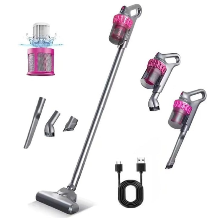 HB-807 Pro Ασύρματη Σκούπα Χειρός 5 σε 1 – Καθαριστικό Κατά των Ακάρεων με 3 Λειτουργίες Ισχύος