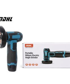 Φορητός γωνιακός τροχός με 1 μπαταρία. Χαρακτηριστικά: Δέχεται δίσκους με διάμετρο εως και 76 mm, 3'' Διαθέτει διακόπτη κλειδώματος. Τάση: 12V Περιλαμβάνει: 1 γωνιακός τροχός μπαταρίας 1 μπαταρία λιθίου 2 δίσκοι κοπής Κλειδί σύσφιξης κεντρικής βίδας 1 φορτιστής