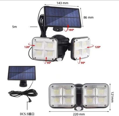 ΗΛΙΑΚΟΣ ΠΡΟΒΟΛΕΑΣ 120LED ΜΕ ΑΙΣΘΗΤΗΡΑ PS-JD-2109